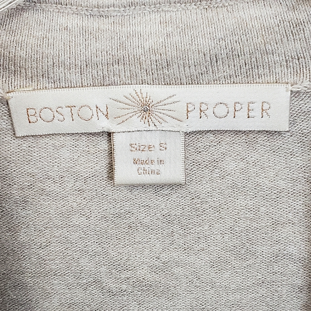 Boston Proper Oatmeal Longsleeve V Neckline With … - image 2